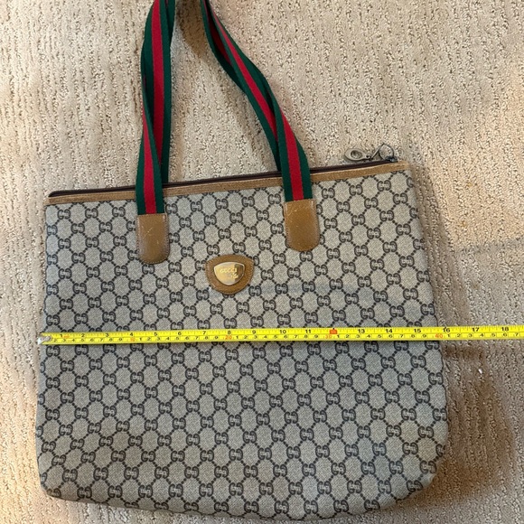 Gucci GG Plus Tote Sherry Line Vintage Beige COA - Picture 7 of 8